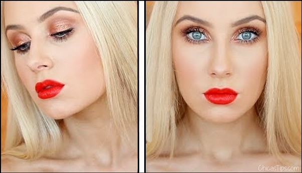 Maquillaje para vestido rojo, ¡fácil y rápido! 21 maquillaje para vestido rojo